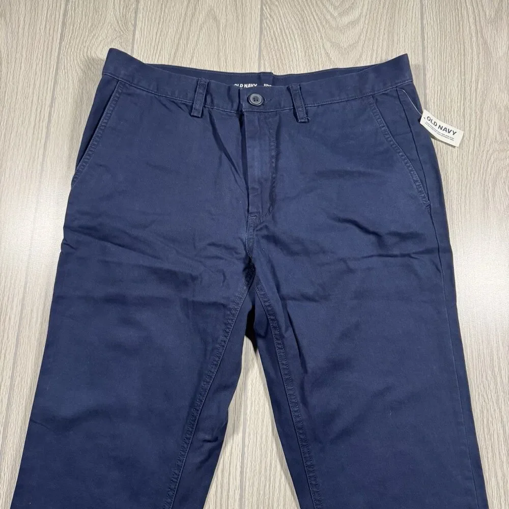Old Navy Lived In Chino Pants Men’s 32x36 Tall Navy Casual Straight Leg New